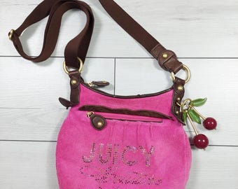 Vintage Juicy Couture Pink Terry Juicy Girl Crossbody Bag Y2K