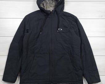 Vintage OAKLEY Herren schwarze Jacke Größe XL