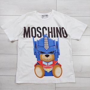 T-shirt MOSCHINO COUTURE Transformers Robot Teddy Bear, taglia XS