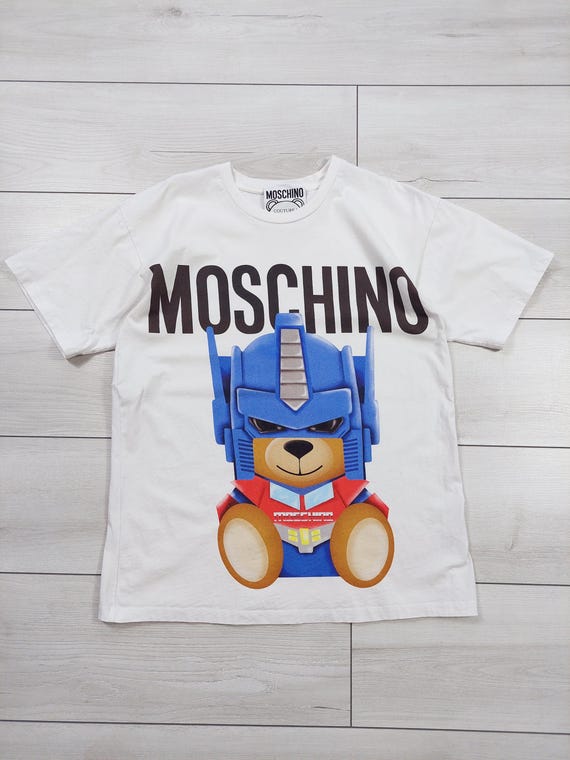 MOSCHINO COUTURE Transformers Robot Teddy Bear T-Shirt,size XS