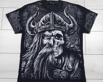 Vintage T-shirt Merch Fruit of the Loom Old Viking, Size L