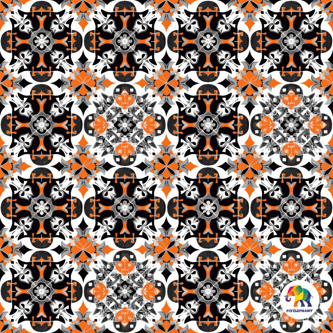 Modern Abstract Complex Geometric Pattern Digital Print, Intricate ...