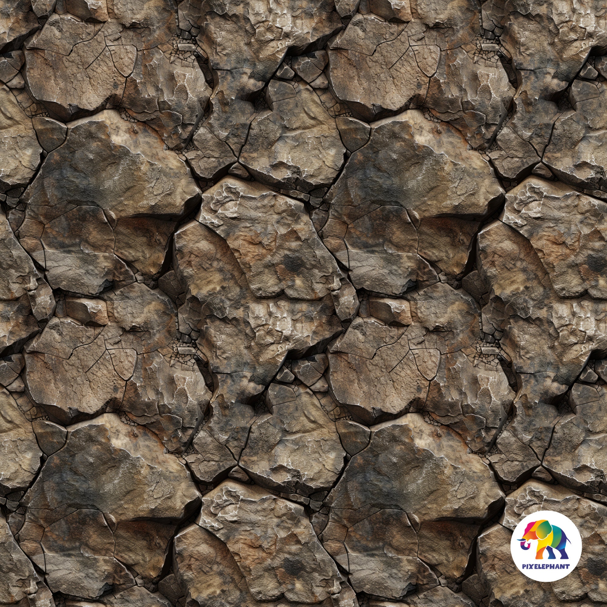 Realistic Natural Stone Texture Pattern, Earthy Colors, 12x12 Inch, 300 ...