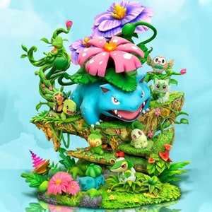 Grass starters statue