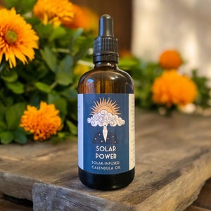 Solar Power Calendula Oil | Solar-Infused Healing Oil | Organic Calendula & Sunflower Blend | Natural Skin Remedy
