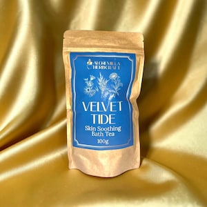 Thé pour le bain Velvet Tide • Trempage à l'avoine et à la camomille et au calendula pour peau sensible