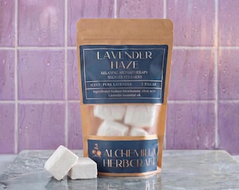 Lavender Haze Aromatherapy Shower Steamers - Relaxation & Stress Relief with Lavender Essential Oil