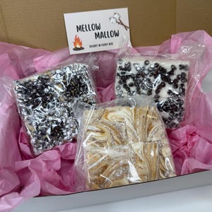 Marshmallow Tasting Set – 3 Flavors × 4 Large Cubes – Handmade Gourmet Marshmallows – Gift for Her, Him, or Yourself |homemade
