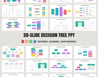 20-Slide Decision Tree Infographics PPT Template | Unique Diagram, Tree-Based Infographics, Business Visuals