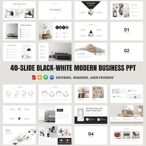 Modern Business Presentation Template: 40-Slide Pitch Deck (PPTX)