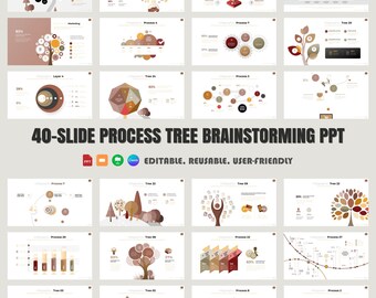 Process Tree Infographic: 40-Slide Business Brainstorming Template (PPTX)
