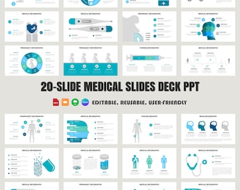 Modèle médical PowerPoint : 20 diapositives modifiables sur la santé (PPTX)