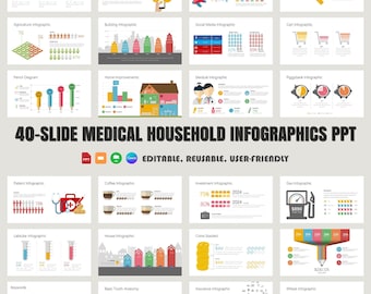 Medical Infographics Template: 40 Healthcare Slides (PPTX)
