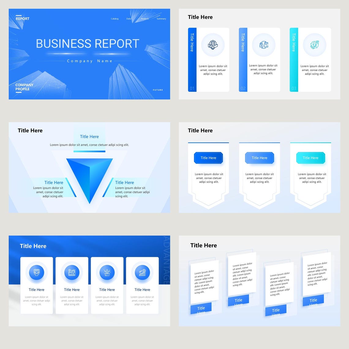 25-slide Business Report PPT Template: Professional Design (digital ...