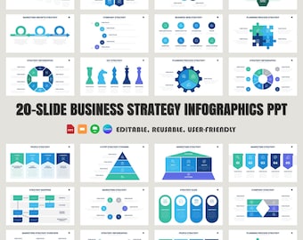 Business Strategy PowerPoint Template: 20 Editable Corporate Slides (PPTX)