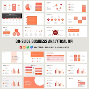 30-Slide Business Analytical KPI Powerpoint Google Slides PowerPoint Template Presentation Google Slides PowerPoint Template PPT Template