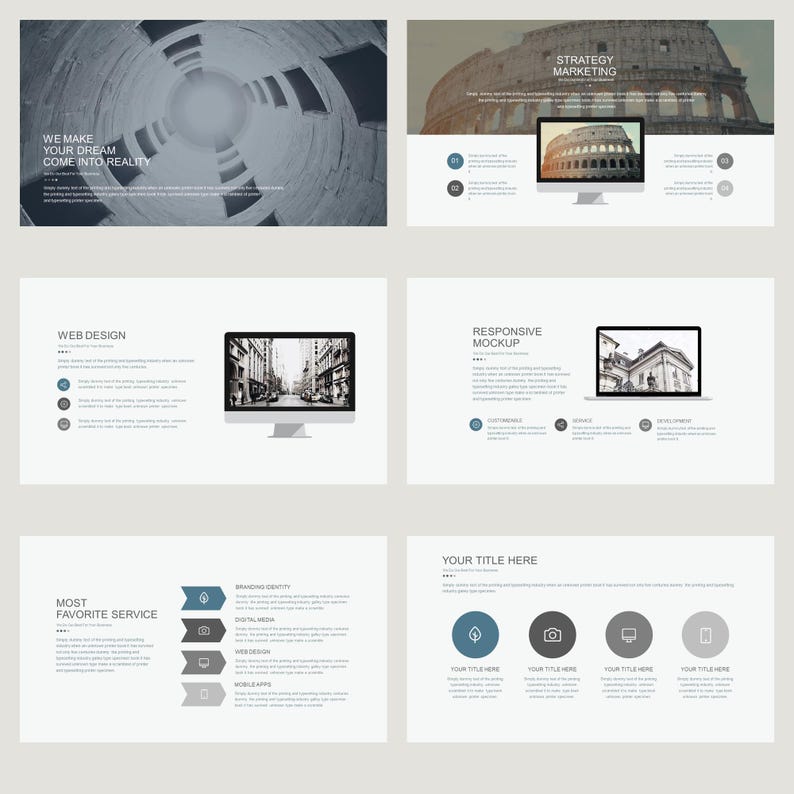 70-slide Web Design & Marketing Presentation Template (PPTX) - Etsy