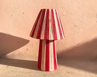Raffia lamp , hanging lamp shade in raffia , Moroccan Handmade in Rattan,  raffia lampshade , wicker shade