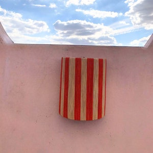 Handcrafted Raffia Wall Sconce: Moroccan Decor Lighting