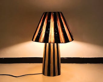 woven black raffia pendant light