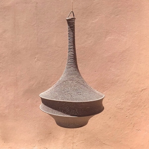 Pendant Light, Handmade Lamp ,Home Decor Modern, Mercerized Cotton Lampshade ceiling, light fixture