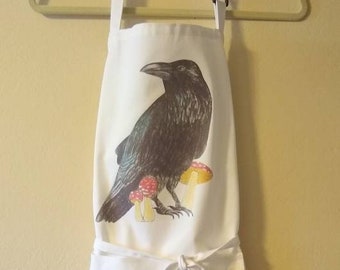 Raven of the Mushroom Forest Apron