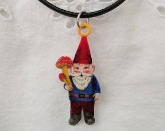 Mushroom Forest Gnome Necklace