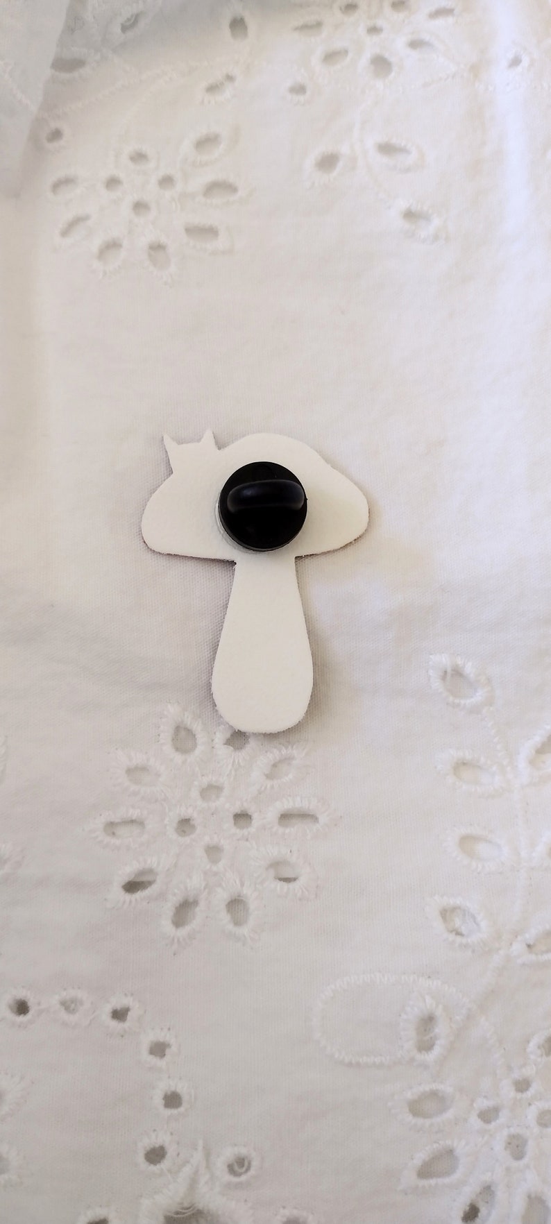 Witchy Cottagecore Mushroom Cat Pin image 3