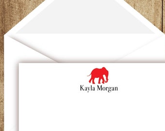 Personalized notecards, Elephant Notecards, Personalized Stationery, Custom Gifts