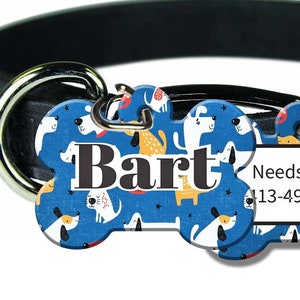 Dog ID Tags, Personalized Dog Tag, Dog Id, Custom Pet Tags, Cartoon Dogs,  Double-Sided Tag, Pet Tag, Dog, Puppy Supplies