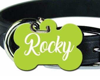 Pet Id Tag, Personalized Dog Tag, Solid Background Tag, Double-Sided Dog Tag, Pet Supplies, New Puppy