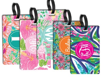 Bag Tags, Personalized Luggage Tag, Monogrammed luggage Tag, Floral Luggage Tag, Traveler Gift, Teacher Gift, Personalized Gift