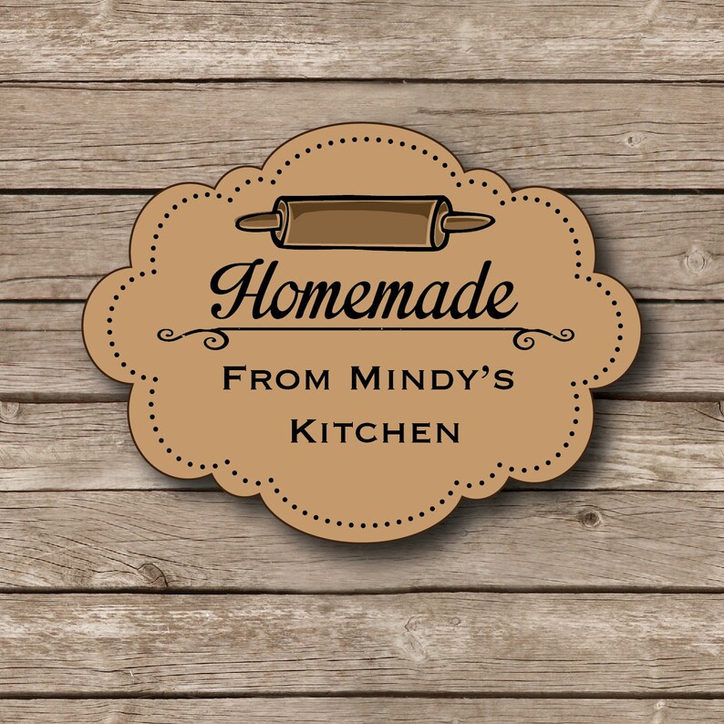 Personalized Kraft Paper Baking Stickers Baking labels Etsy