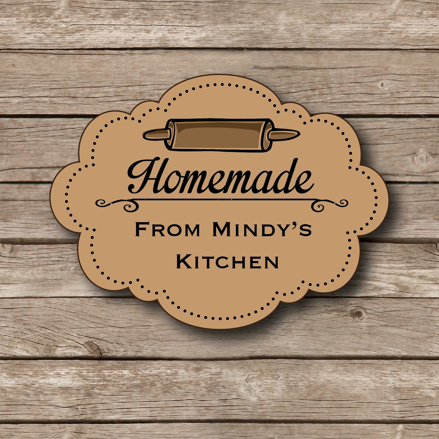 Personalized Kraft Paper Baking Stickers Baking labels Etsy