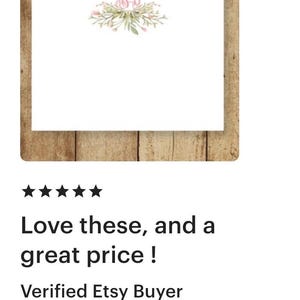 Floral Monogram Notecard Set, Personalized Vine Initials Stationery (Set of 10 flat cards), Custom Paper image 8