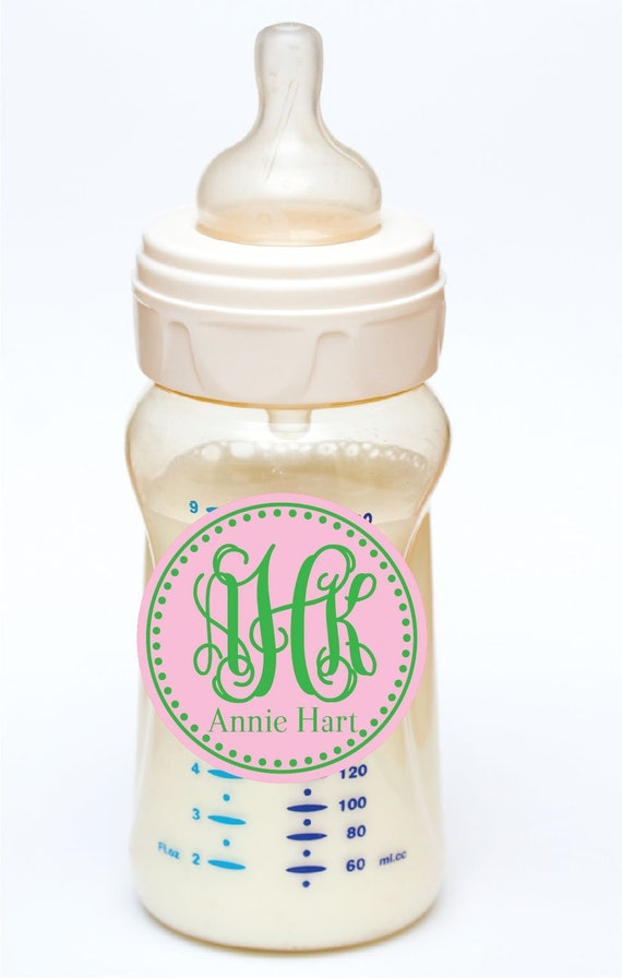 Waterproof Daycare Labels, Monogram Baby Bottle Labels, Dishwasher Safe  Labels, Personalized Stickers, Preppy Baby 