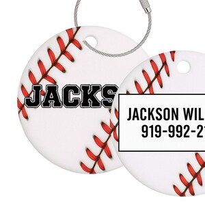 Personalized Baseball Bag Tag: Custom Team Luggage ID