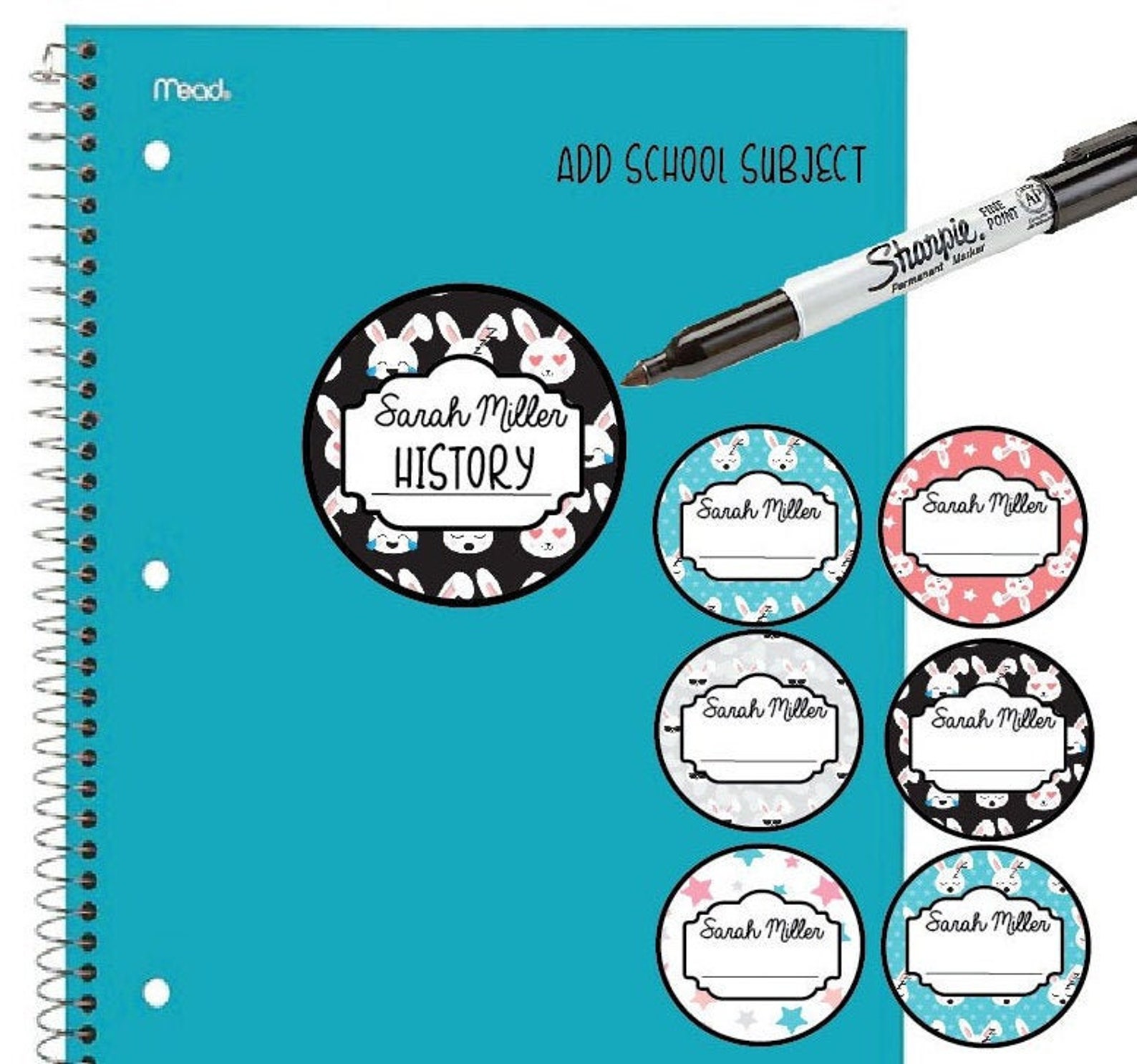 Subject Stickers Folder Labels Custom Binder Labels Etsy