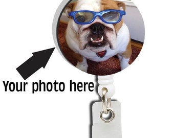 Personalized Retractable Badge Reel, Custom Photo Badge Reel, Add Your Own Photo
