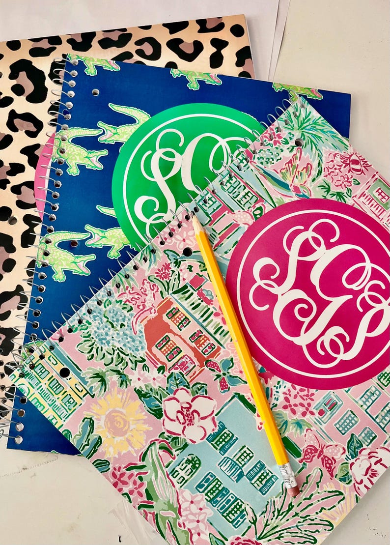 Personalized Spiral Notebook, Monogram Notebook, Custom Journal, Lined