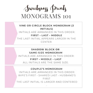 Floral Monogram Notecard Set, Personalized Vine Initials Stationery (Set of 10 flat cards), Custom Paper image 10