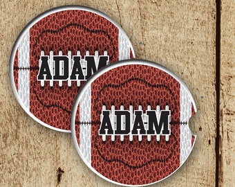 Football car coasters, personalized coasters, custom set of car drink coasters, Sports car coasters, gifts for him, New Driver, set of 2