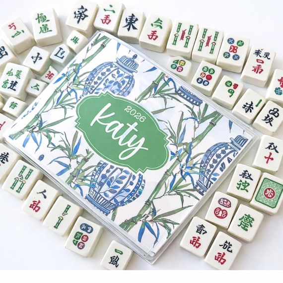 personalized mahjong card sleeve Protector – DecoriLane Get your mahjong game on point with our Shadow Monogram Mahjong Rule Cardholder Personalized Mahjong Card Cover &