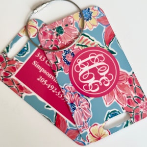 Bag Tags, Personalized Luggage Tag, Monogrammed luggage Tag, Floral Luggage Tag, Traveler Gift, Teacher Gift, Personalized Gift, 24 Patterns image 7