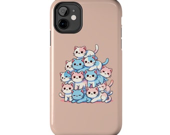 Cute Cat iPhone Case! - Dollar From Every Sale to Charity - Light, Tan, Cats, Trans Pride, Cat Trans iPhone Case, Cute Trans Phone Case