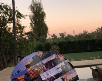 Collagefoto's op een plaat