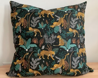 Tropical Cushion Cover Monkey Forest Fringed Cushions Cover 20" x 20" by furn.