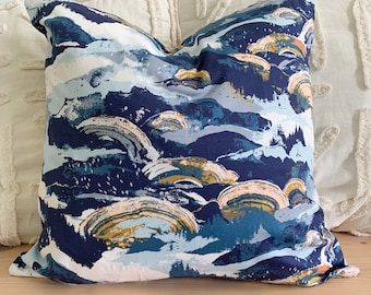 Earthen Throw Pillow COVER 20"x20" / Gaia Eventide Marbled Pillow Cover with zipper / Katarina Roccella