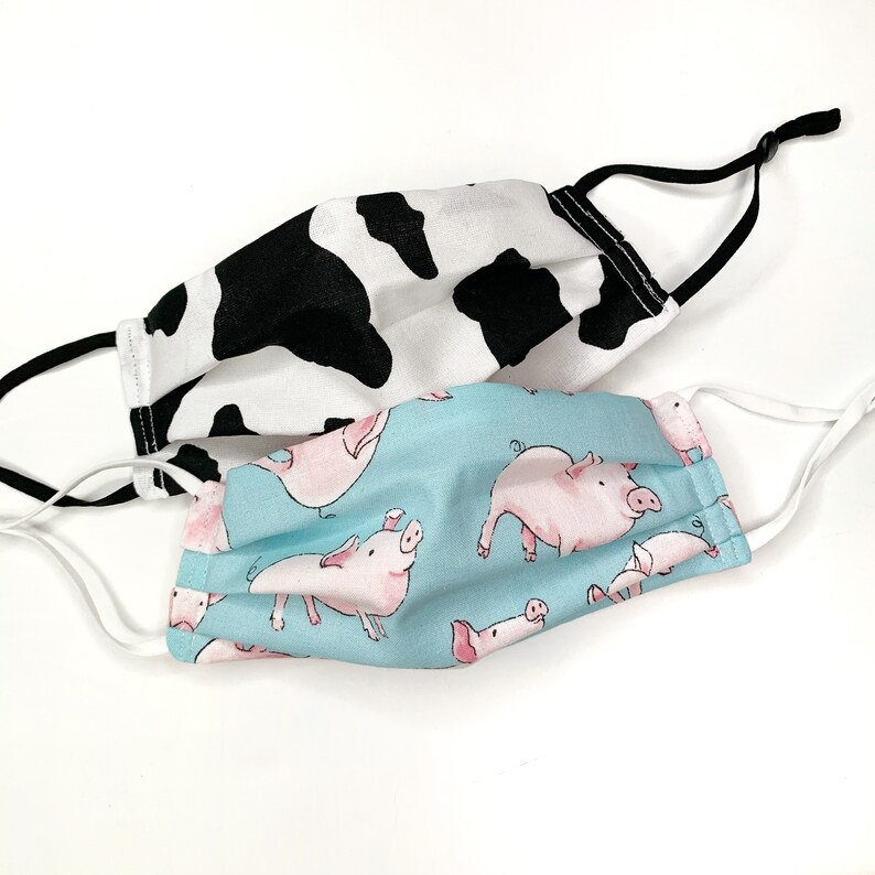 Cow face mask Chick-fil-a face mask Pig Face Mask Women Men | Etsy