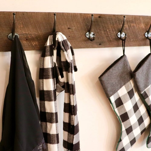 Rustic Farmhouse Coat Rack Distressed Wood Entryway - Etsy